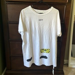 Off-white mirror mirror spray paint shirt
